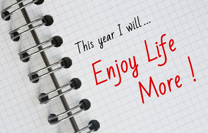 enjoy life more note in journal