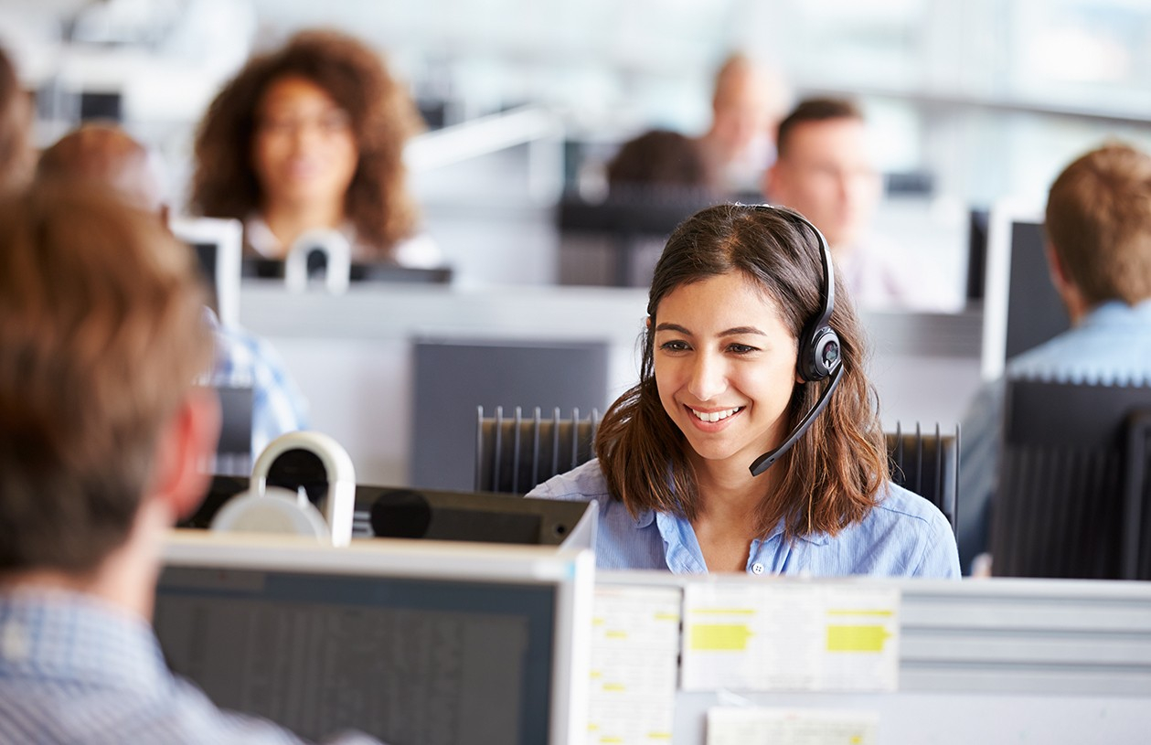 A customer service rep in the call center who is trained in credit union security measures
