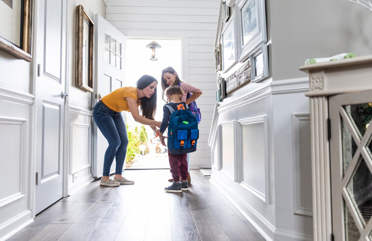 A family enjoys a home after they got a great interest rate on their HELOC