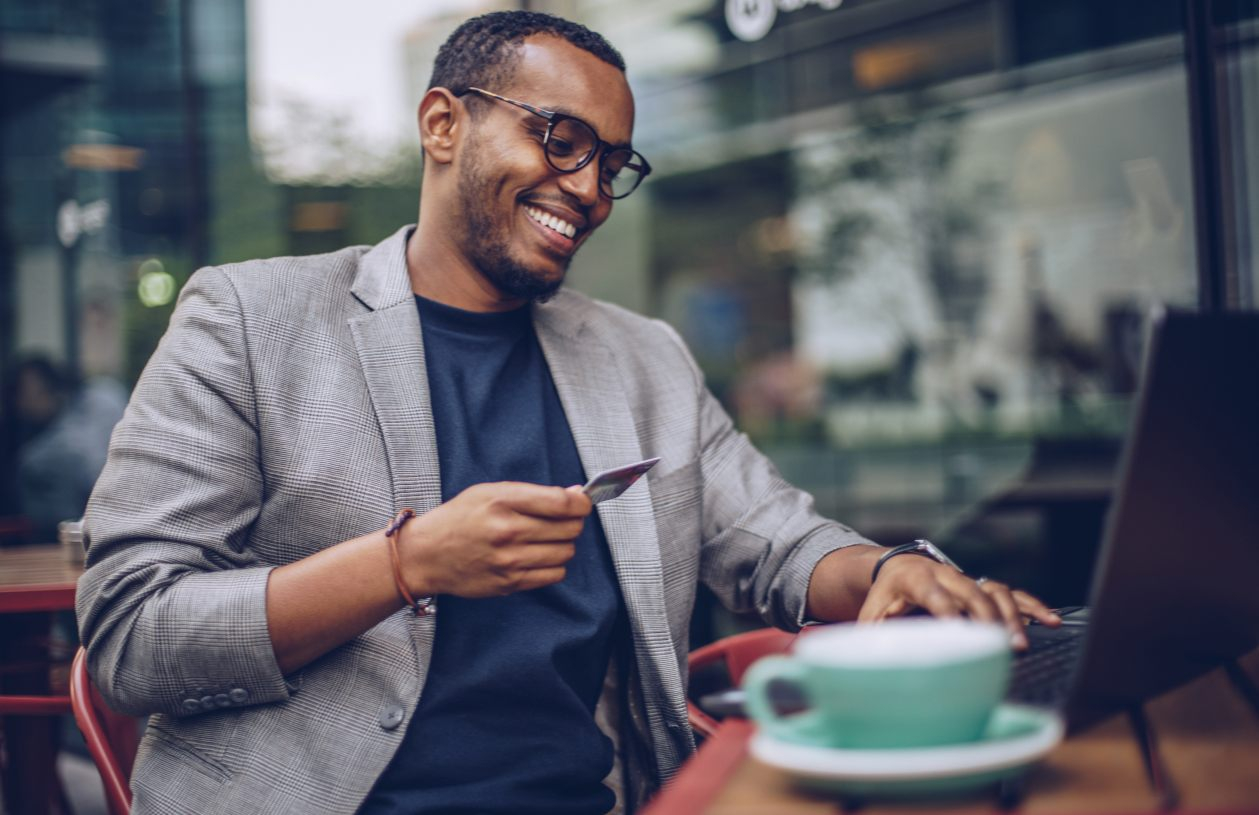 A man establishes credit with good spending habits.