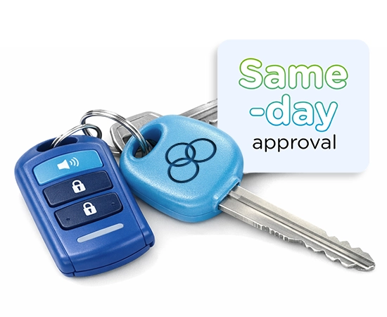 Car keys with Same-day approval callout
