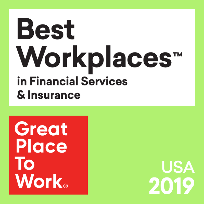 Best Workplaces in Financial Services & Insurance from Great Place to Work 2019
