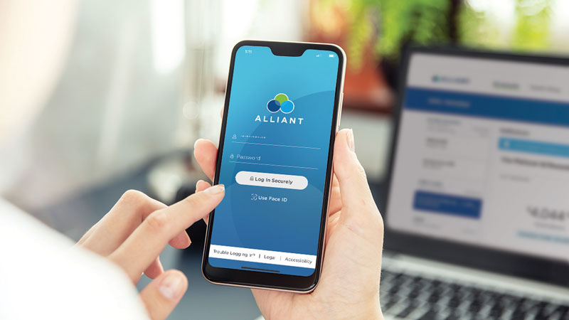 Alliant mobile banking app and online banking
